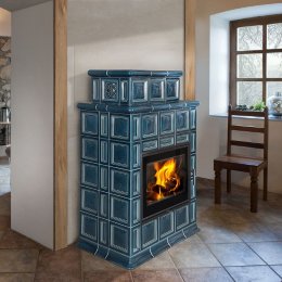 Изразцовая печь-камин Hein Baracca OU керамика с теплообменником